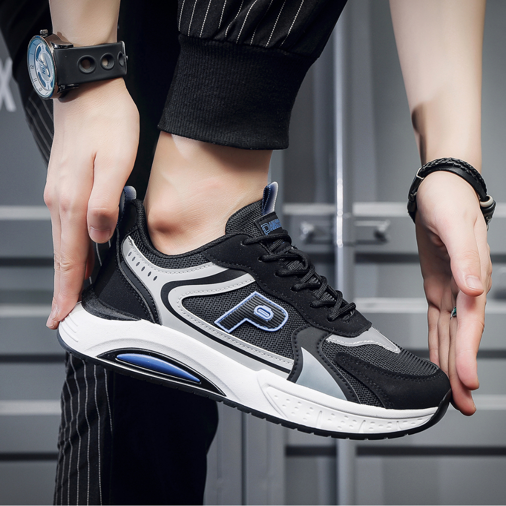 Sneakers Pria Bertali Modis Kualitas Originial Sepatu Cowok Kece Motif Terbaru Warna Abu-abu