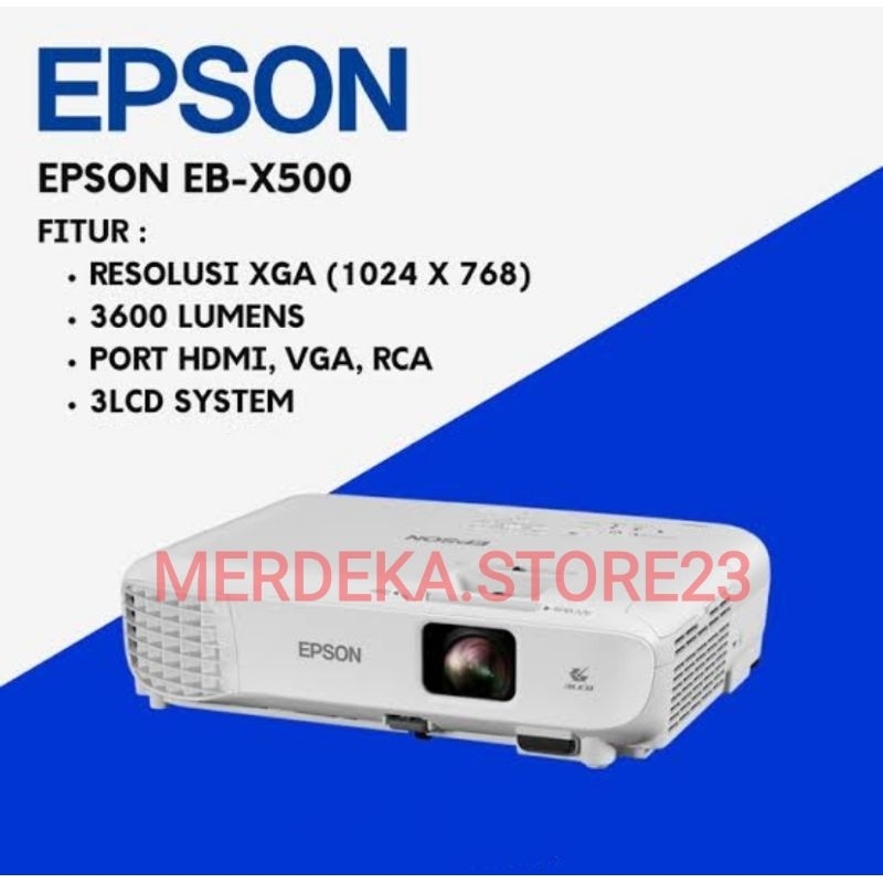 EPSON EB-X500 XGA 3LCD PROYEKTOR 3600 ANSI LUMENS HDMI PROJECTOR EPSON EB X500 EBX500