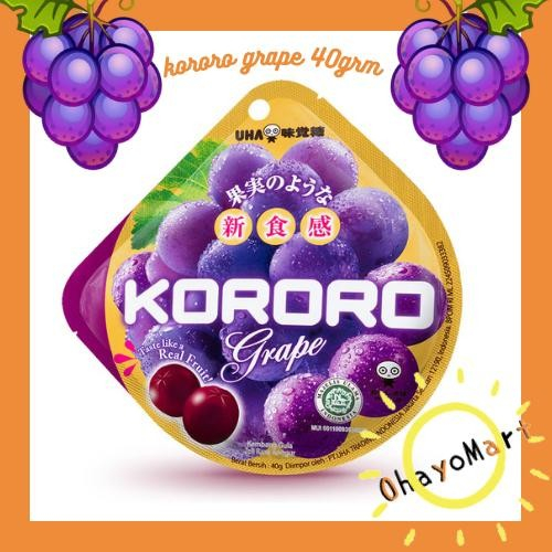 UHA Kororo Grape Fruit Jelly Candy / Japanese permen jeli Anggur 40g