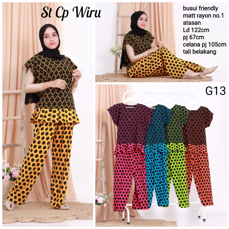 Piyama Bahan Rayon | Setelan Celana Panjang | Daster Santung | Grosir Baju Rayon