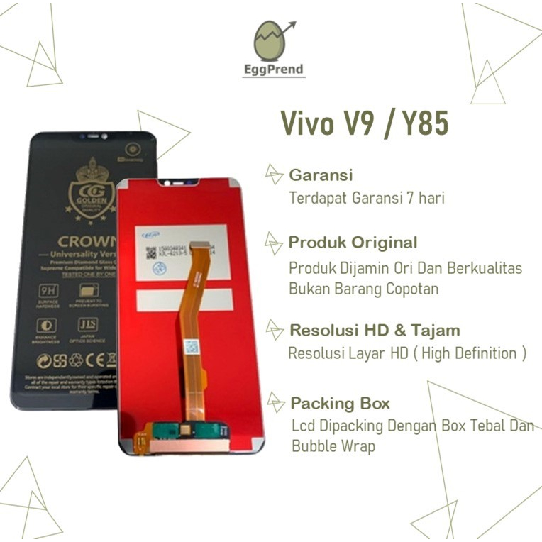 LCD TOUCHSCREEN VIVO V9 / V9 PRO / V9 YOUTH / Y85 / Y85A COMPLETE ORIGINAL FULLSET / LCD VIVO V9 / L
