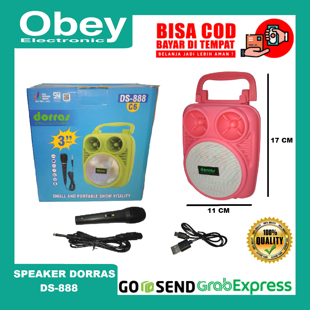 SPEAKER WIRELESS MINI / SPEAKER PORTABLE MINI/ SPEAKER BOX MINI DORRAS DS-888