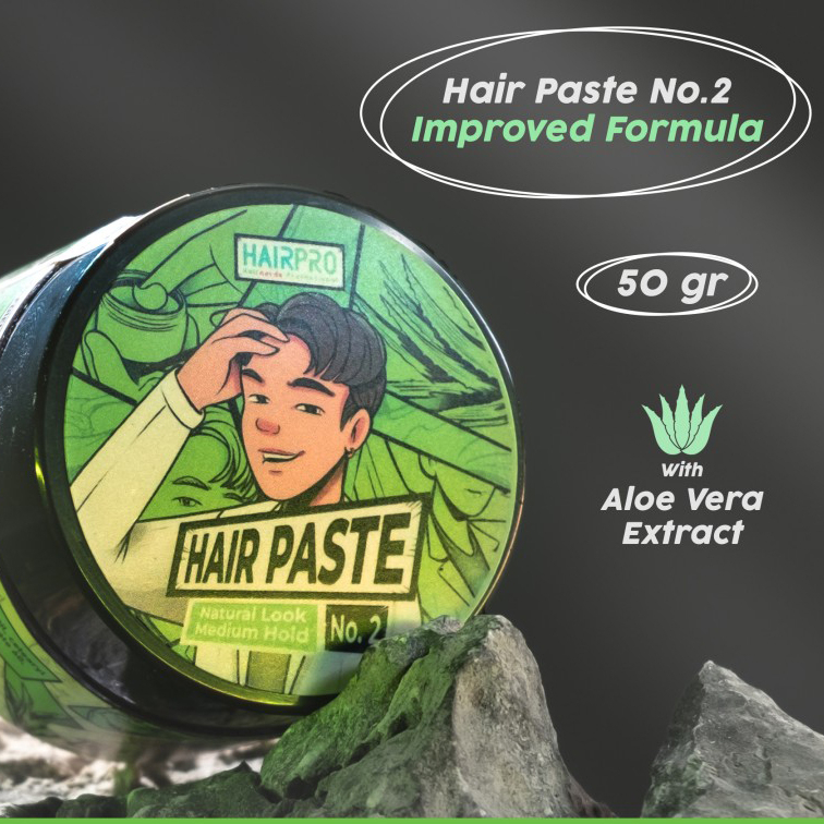 Hairnerds Professional Paket Miracle Treatment &amp; Hair Styling Paste Pomade Free Sisir