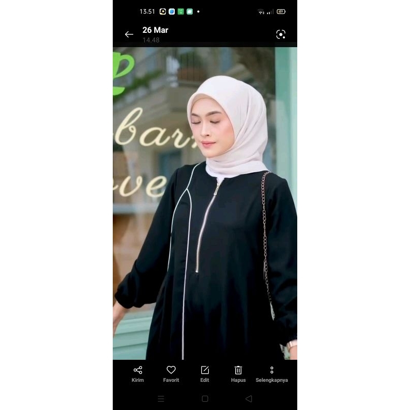 ready gamis new arrival abaya hitam Darby gamis muslimah dress Darby polos