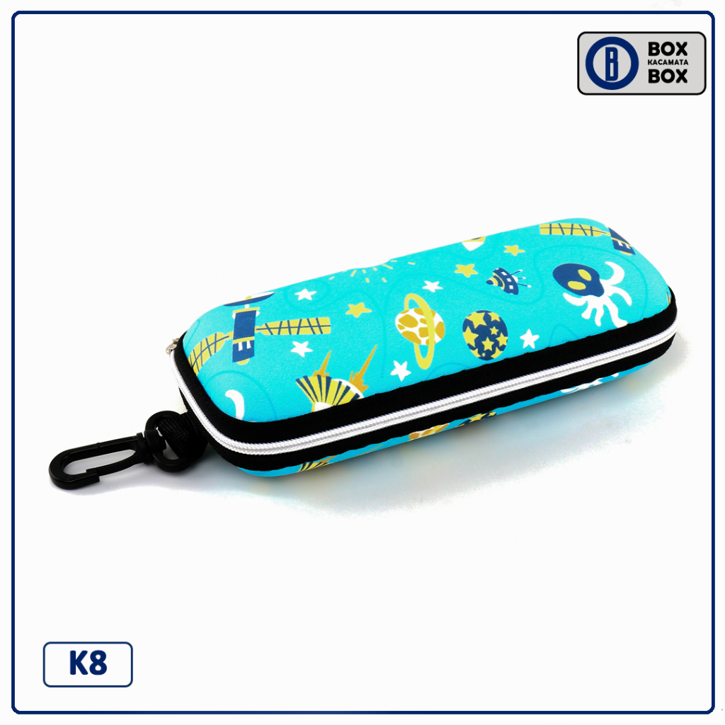 Box / Tempat Kacamata Soft Case Resleting Motif Anak Anak Lucu Keren Dan Kuat K8