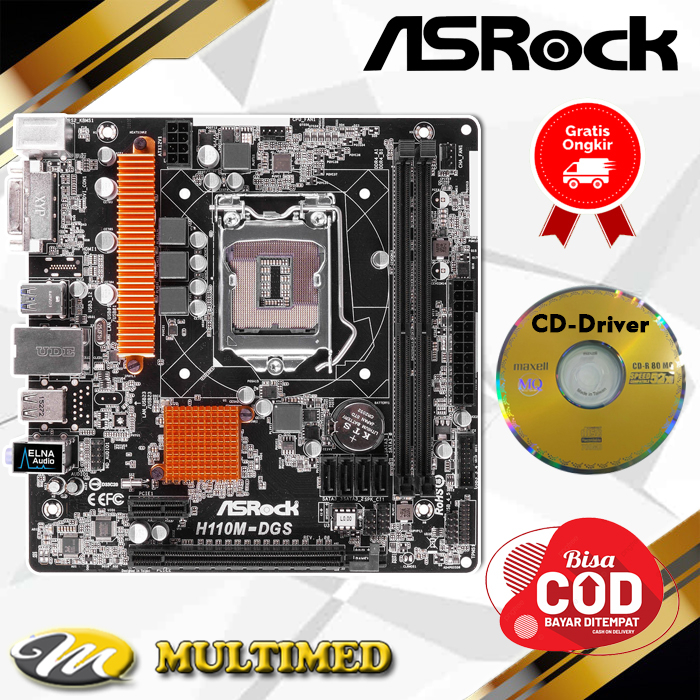 Mainboard LGA 1151 H110 DDR4 Asrock USB 3.0