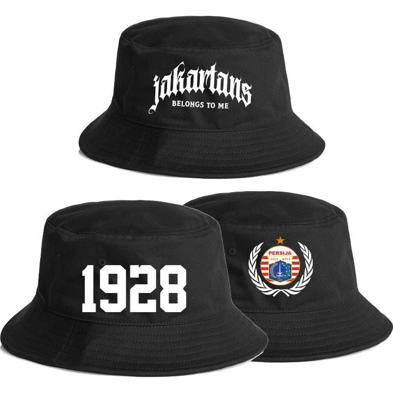 TOPI BUCKET MURAH PERSIJA JAKARTA LOGO THE JAK MANIA PRIA DAN WANITA MALANG_GROSIR
