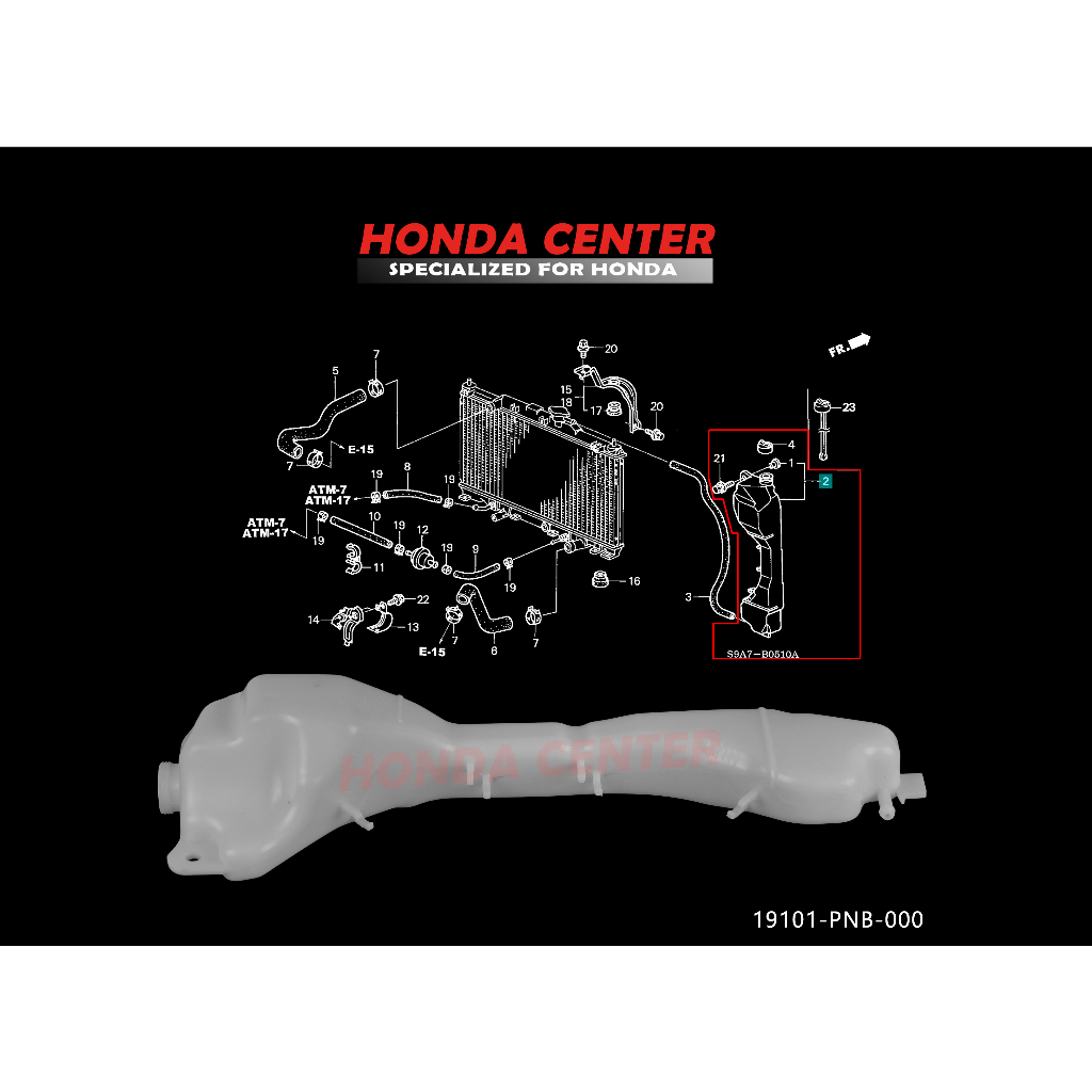 tabung tangki botol air serap cadangan radiator crv rd gen2 2002 2003 2004 2005 2006 tank reserve