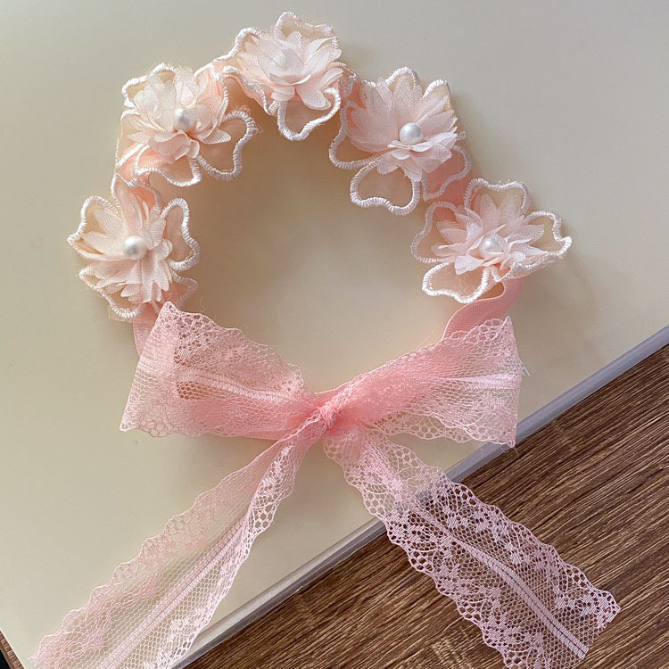 Caliloops Bando Bandana Bayi Korea Newborn Pita Bunga Mutiara Molte