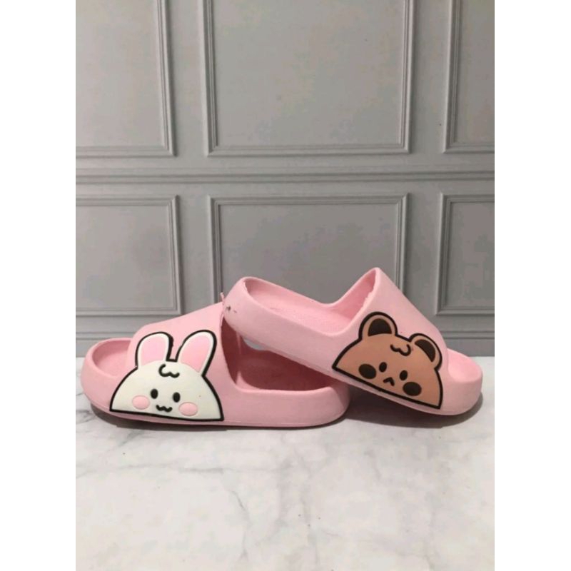 (COD) Sandal Selop Karet Anak BEAR/ Sandal Selop Anak Perempuan/Sandal Karet Anak Perempuan Size 24-29