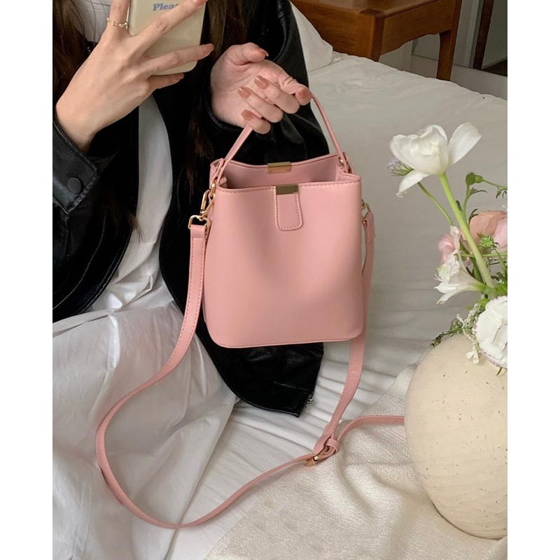 Tas Selempang Kulit Wanita Tas Cewek Slingbag Mini Bucket Bag GC 8654