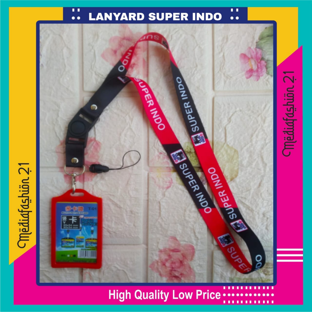 

Lanyard Tali Gantungan ID Card SUPER INDO Free Strap Tali Gantungan HP/Flashdisk