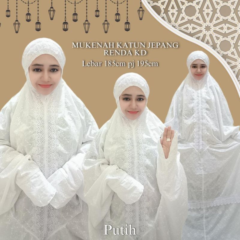 MUKENA TERUSAN KATUN JEPANG RENDA KD
