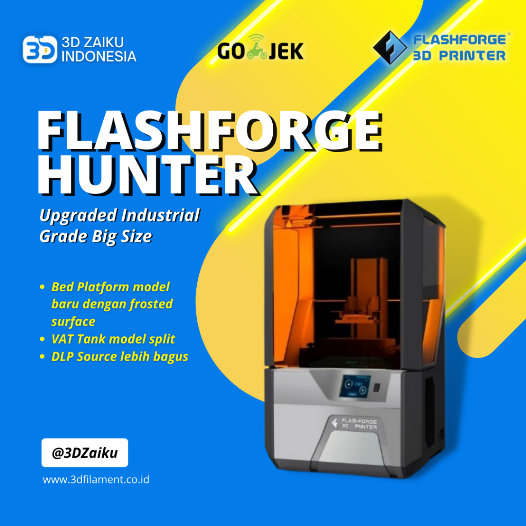 DLP 3D Printer Flashforge Hunter S Upgraded Industrial Grade Big Size