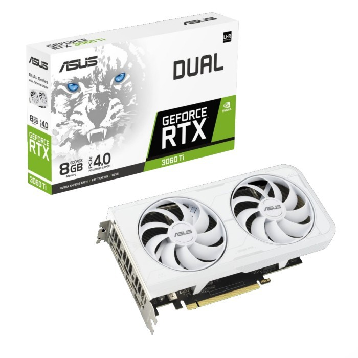 VGA ASUS Dual GeForce RTX3060Ti White OC 8G - DUAL-RTX3060TI-O8GD6X