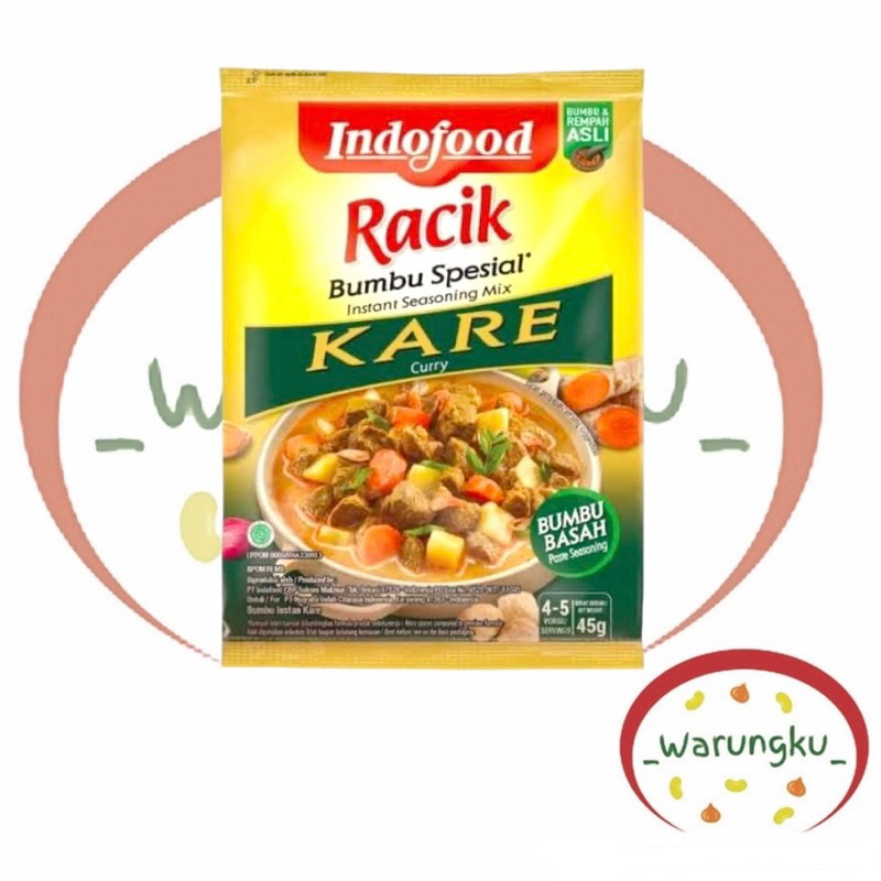 Indofood Bumbu Racik KARE 45gr CURRY KARI Bumbu Masak instant