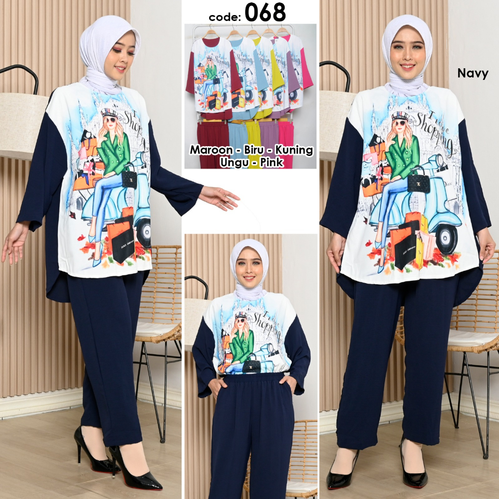 Setelan Blouse Crinkle Airflow Girl Vespa