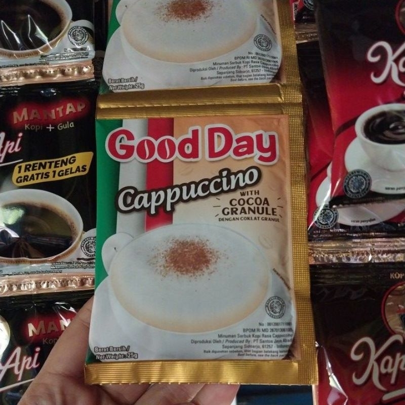 

Good Day Capucino Good Day Freeze Good Day Chococino Good Day Coolin Good Day mocacino Good Day Carrebian nut Minuman Rasa Kopi Enak Lezat kekinian