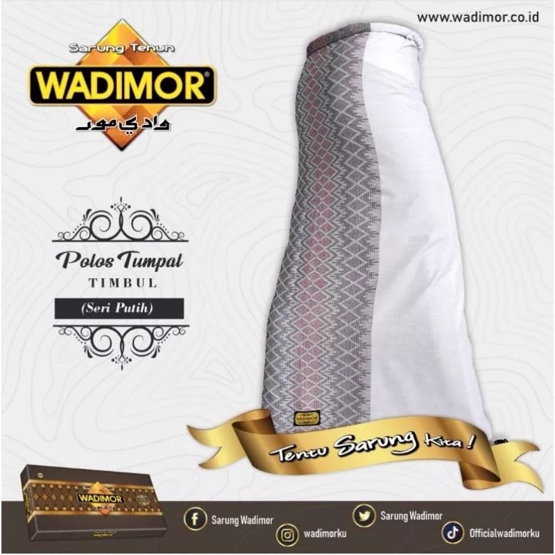 Sarung WADIMOR Polos TUMPAL TIMBUL putih