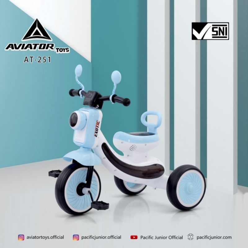 Sepeda Roda tiga Aviator AT251/ada musik/lampu /trycycle