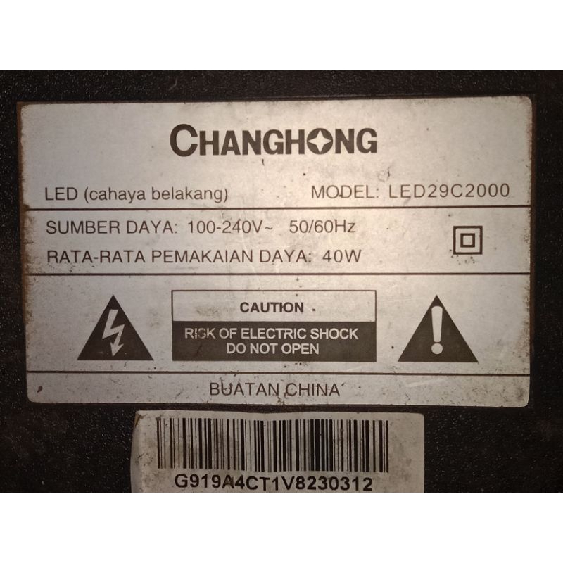 MB MAINBOARD MOBO MOTHERBOARD CHANGHONG LED 29 C2000