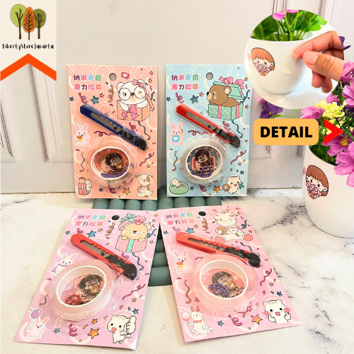 

Paket Double Tape Solatip Dinding 10mm dan Cutter Motif Hewan Pastel Lucu Best Gift Stationery For School Alat Tulis Kantor Sekolah Ready Grosir Kado Ulang Tahun READY COD