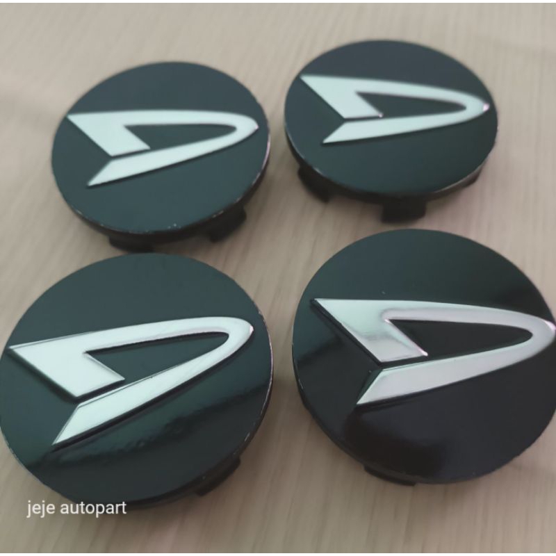 dop roda tutup as velg roda ayla sigra hitam logo almunium diameter 5.2cm