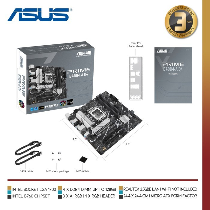 ASUS PRIME B760M-A D4 | Intel B760 LGA 1700 DDR4 Micro ATX