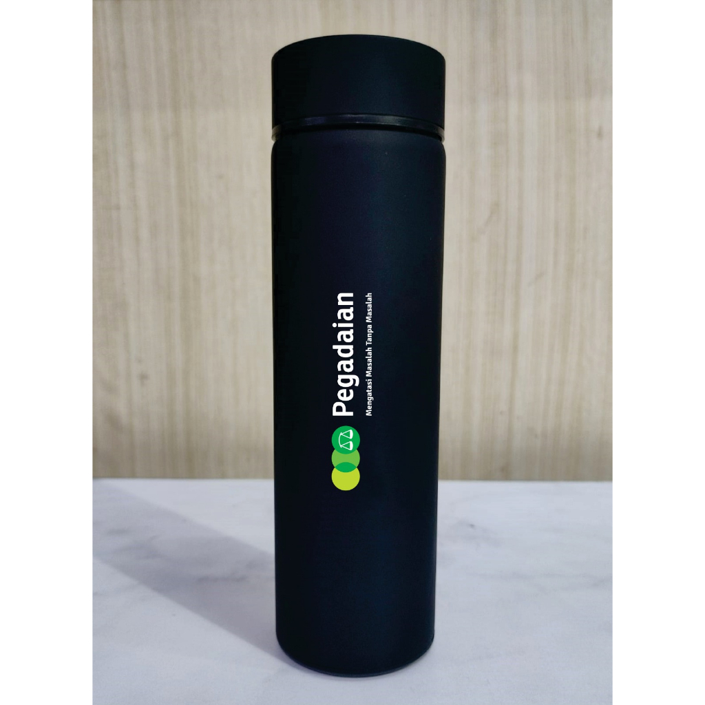 Termos Tumblr Suhu LED Logo PEGADAIAN / Souvenir Tumblr Suhu Custom