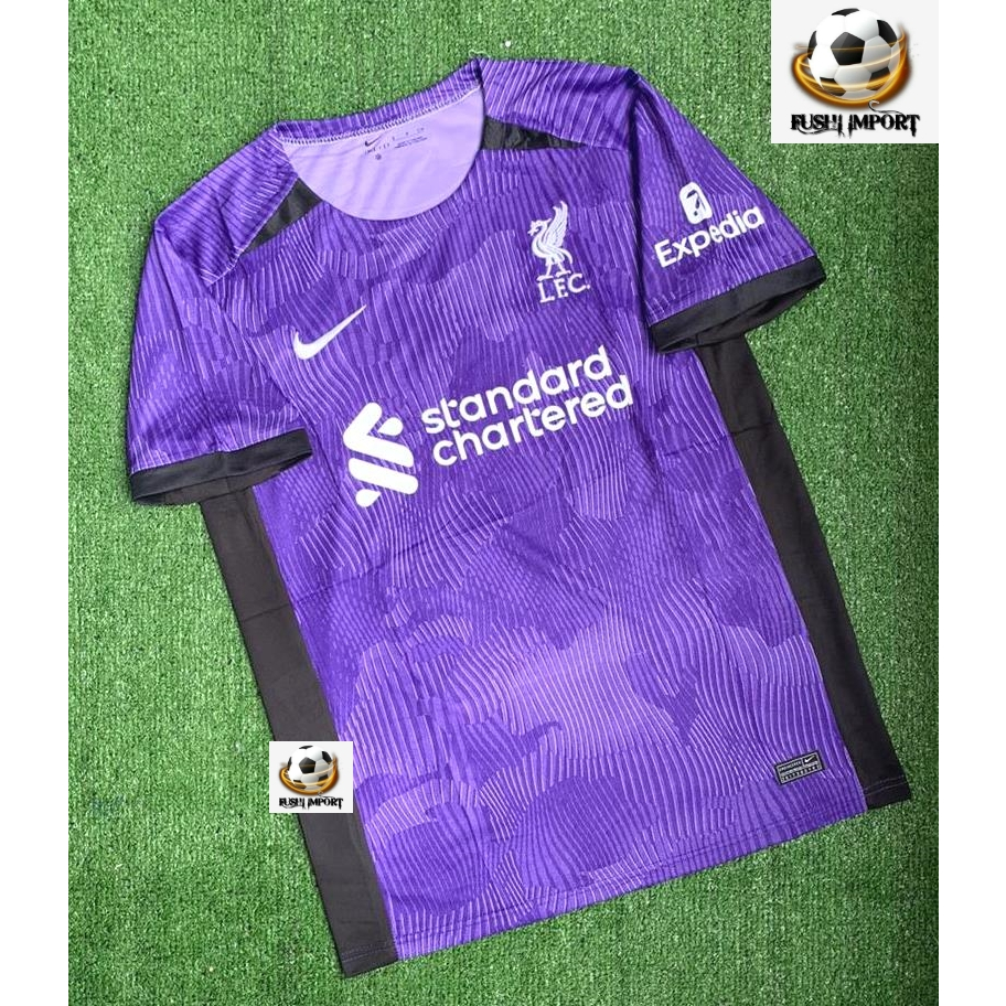 Jersey Baju Bola Lvrpll 3rd Third Full Patch 2023 2024 Grade Ori