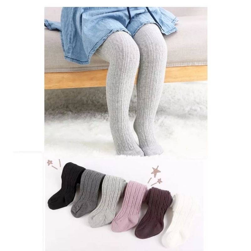 Legging tutup kaki anak import premium / legging tutup kaki motif kepang