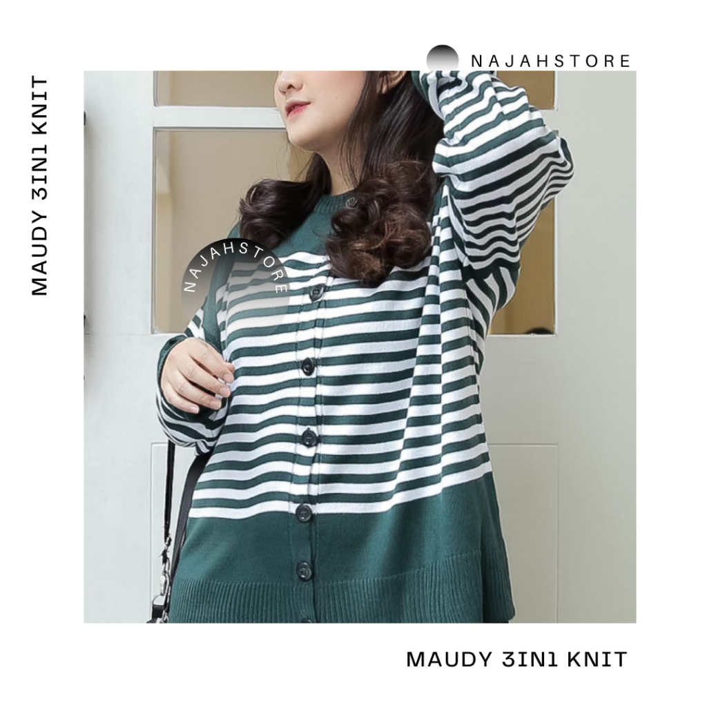 najahstore Maudy cardigan sweater stripe