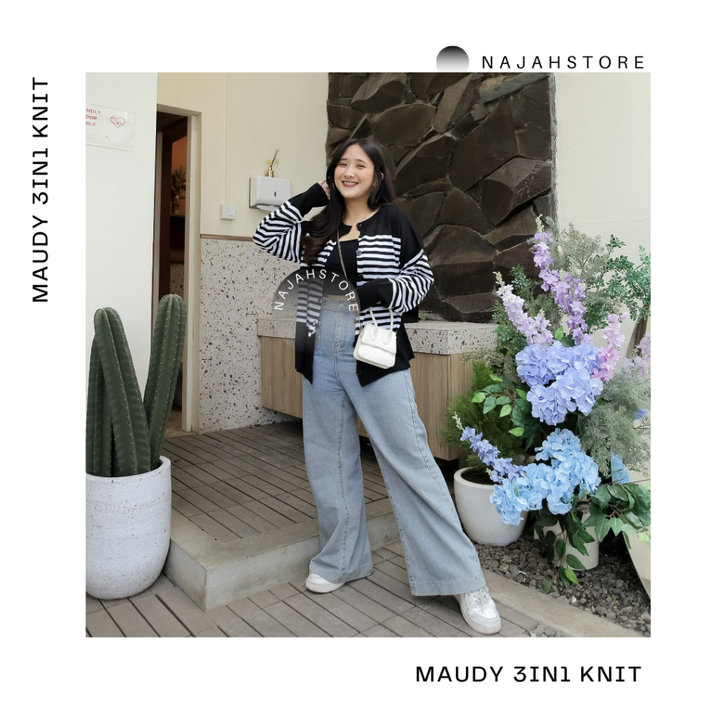 najahstore Maudy cardigan sweater stripe