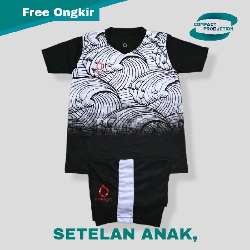 Baju setelan olahraga anak anak usia 6 - 14 tahun baju jersey olahraga sepak bola futsal voly tenis badminton volly bulu tangkis