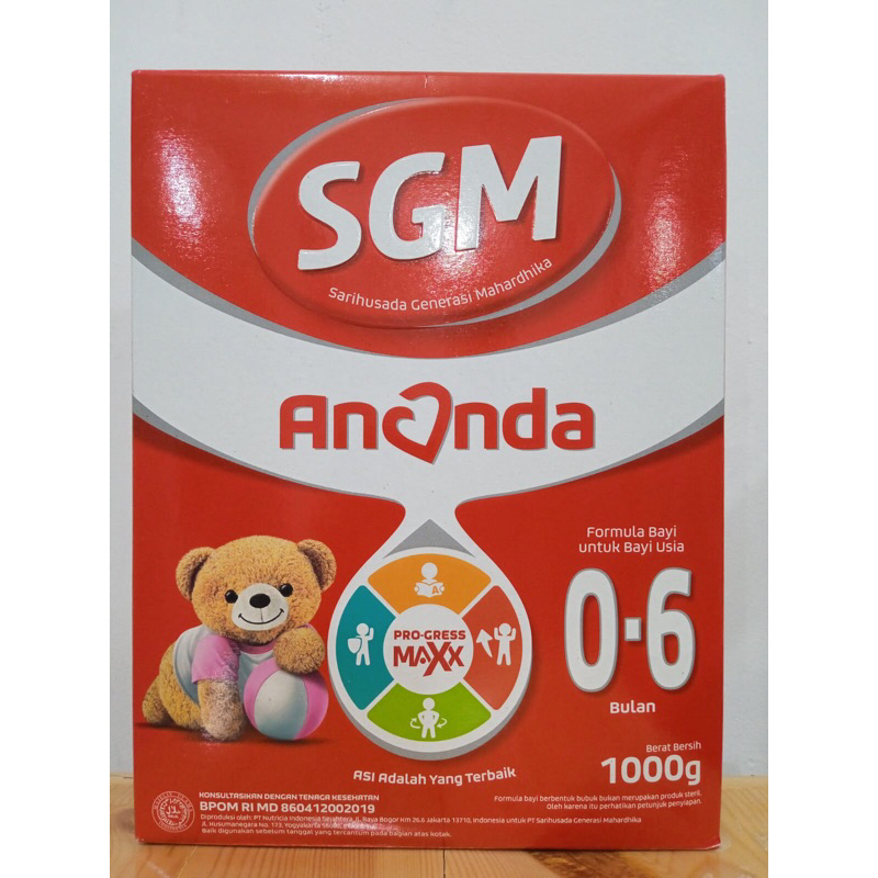 SGM Ananda 0-6 bulan 1000 gr || SGM Ananda 6-12 bulan 1 kg