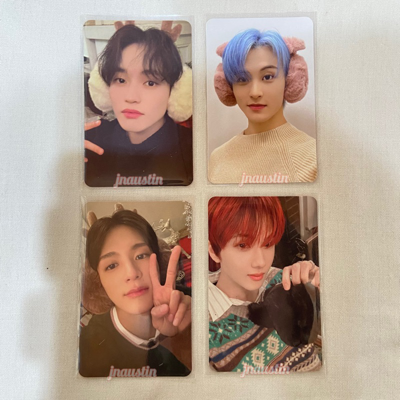 [BACA DESKRIPSI] PHOTOCARD PINK CHRISTMAS NCT DREAM jeno peace bawah, mark jisung chenle