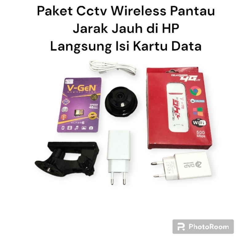 Paket Cctv Mini Kecil Tersembunyi Pantau di HP Jarak Jauh Pakai Kartu Sim Data