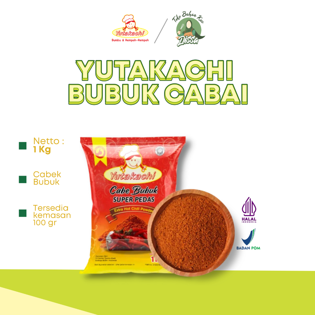 

Yutakachi Bubuk Cabe Super Pedas 1 Kg | Chili Powder by Yutakachi - Tobaqdissa