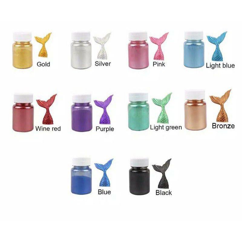 

Luster Dust Powder / Bubuk Emas Silver Dll 3 GRAM