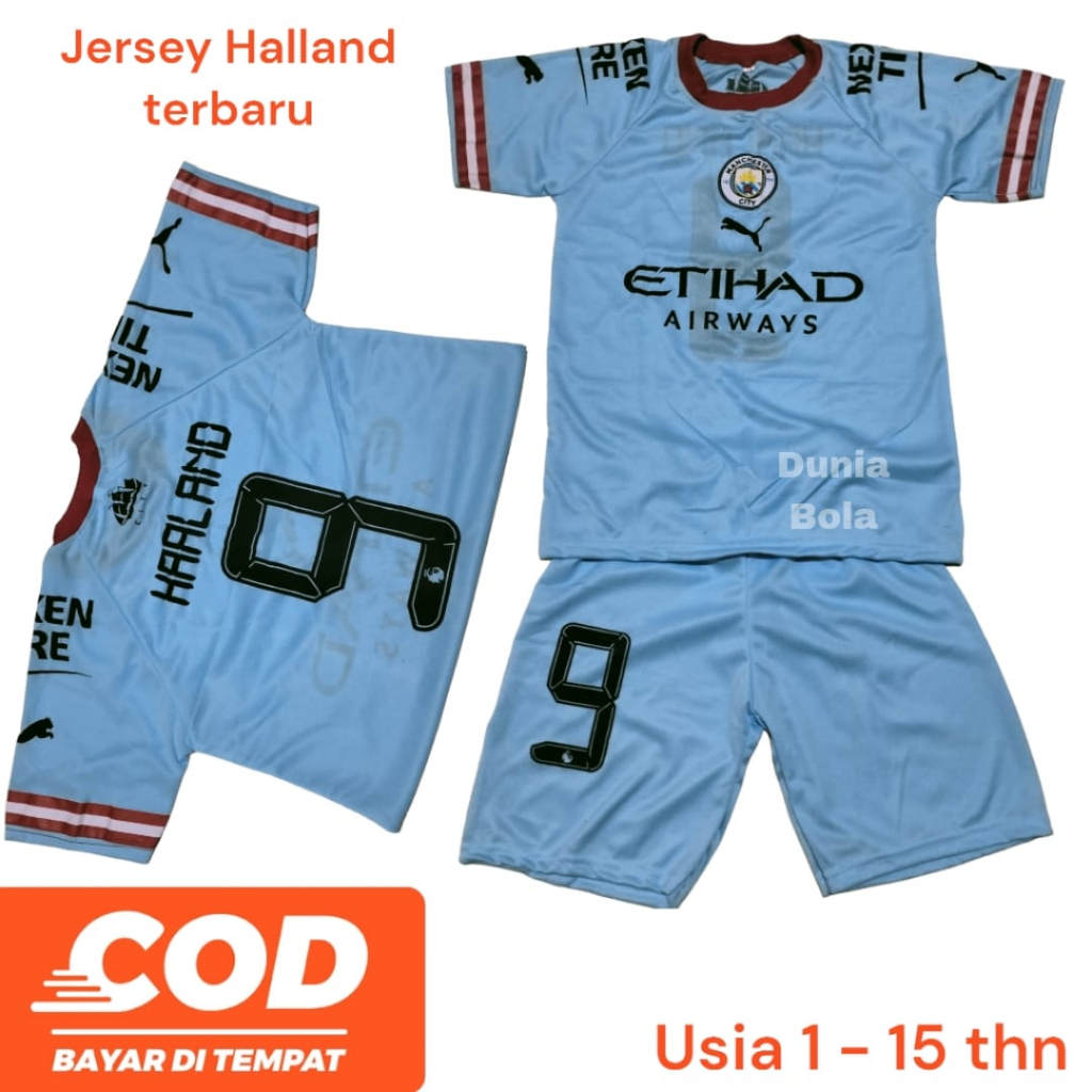 COD / SETELAN BAJU BOLA TERBARU 2023 KAOS ANAK LAKI LAKI TERMURAH PAKAIAN OLAHRAGA SEPAKBOLA KAOS FUTSAL PRIA HALLAND BIRU NEW