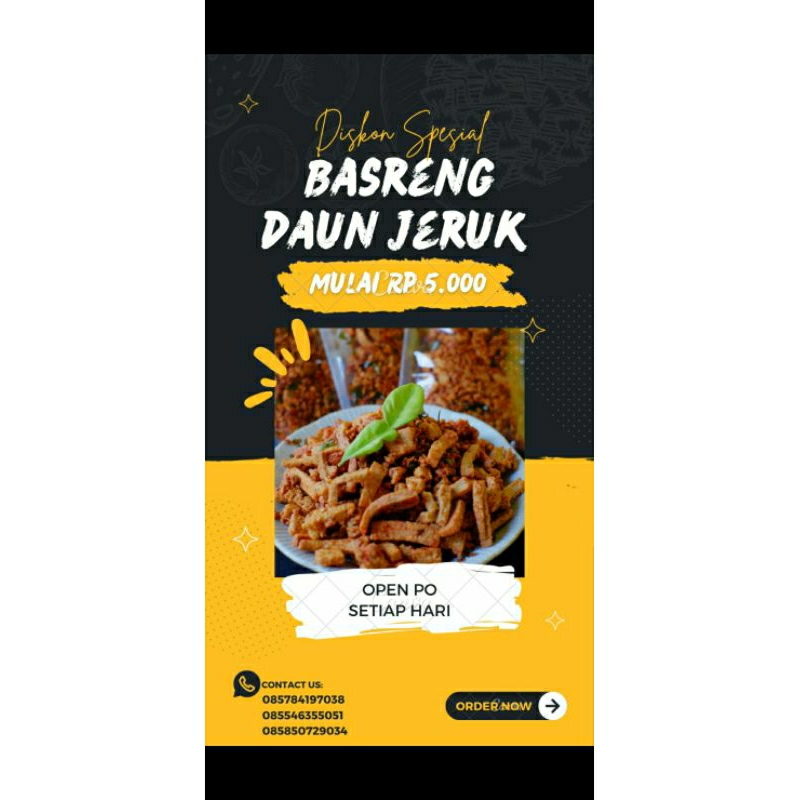 

Kripik usus daun jeruk pedas mantap