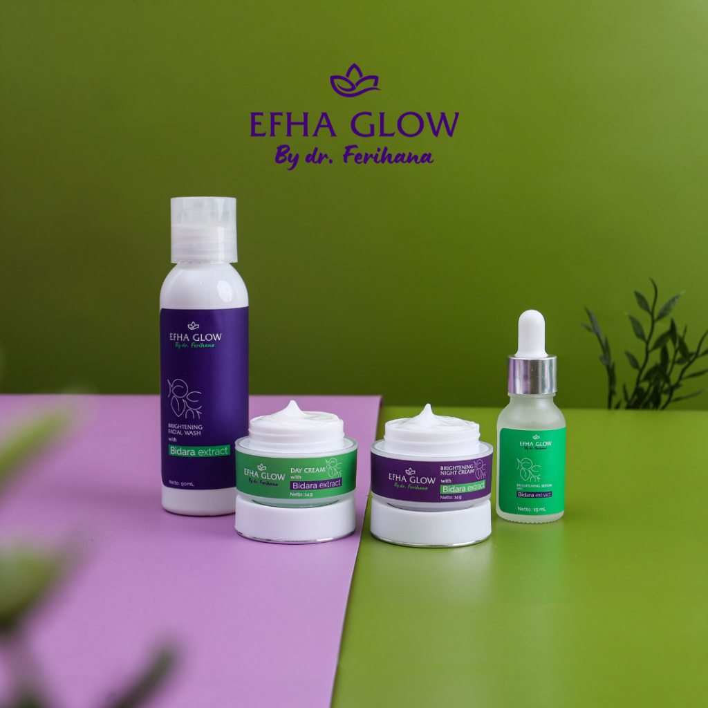 Paket Efha Glow by dr. Ferihana Cosmetics &amp; Skincare Rangkaian Produk Perawatan Wajah Murah yang Mampu Melambabkan Mencerahkan Anti Aging atau Mencegah Penuaan Mengurangi Jerawat dan Anti Inflamasi