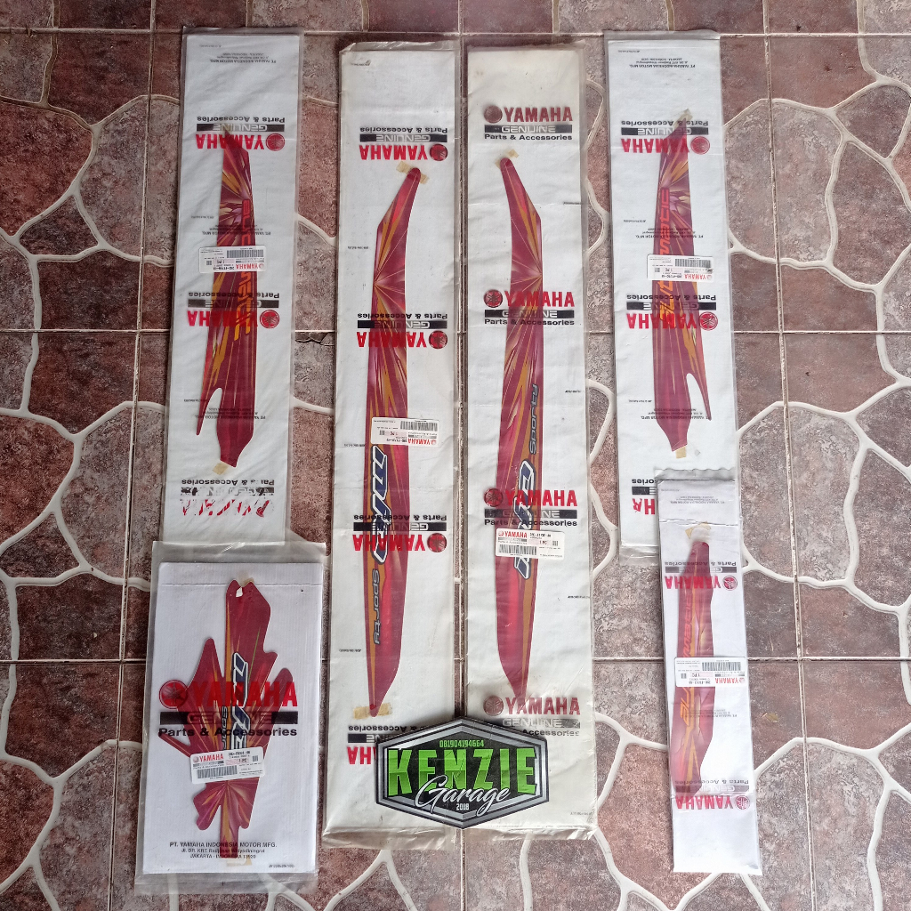 Stiker Striping Graphic Yamaha Mio Smile CW Merah Marun 2008 Original YGP
