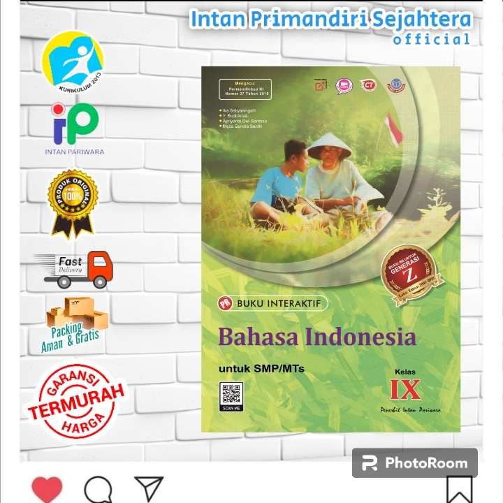 PROMO  BUKU PR INTERAKTIF BAHASA INDONESIA KELAS 9 (Tahunan) SMP/MTs terbaru 2023/2024 INTAN PARIWAR