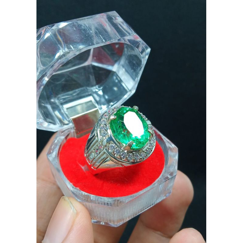 CINCIN BATU ZAMRUD COLOMBIA TOP QUALITY ASLI CATAM SIAP PAKAI