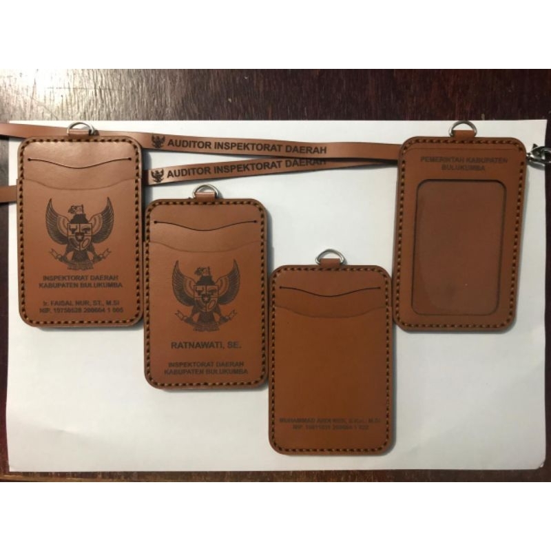 

ID Card Holder Gantungan Name Tag Kulit Asli, PNS ASN Swasta TNI Polri BUMN