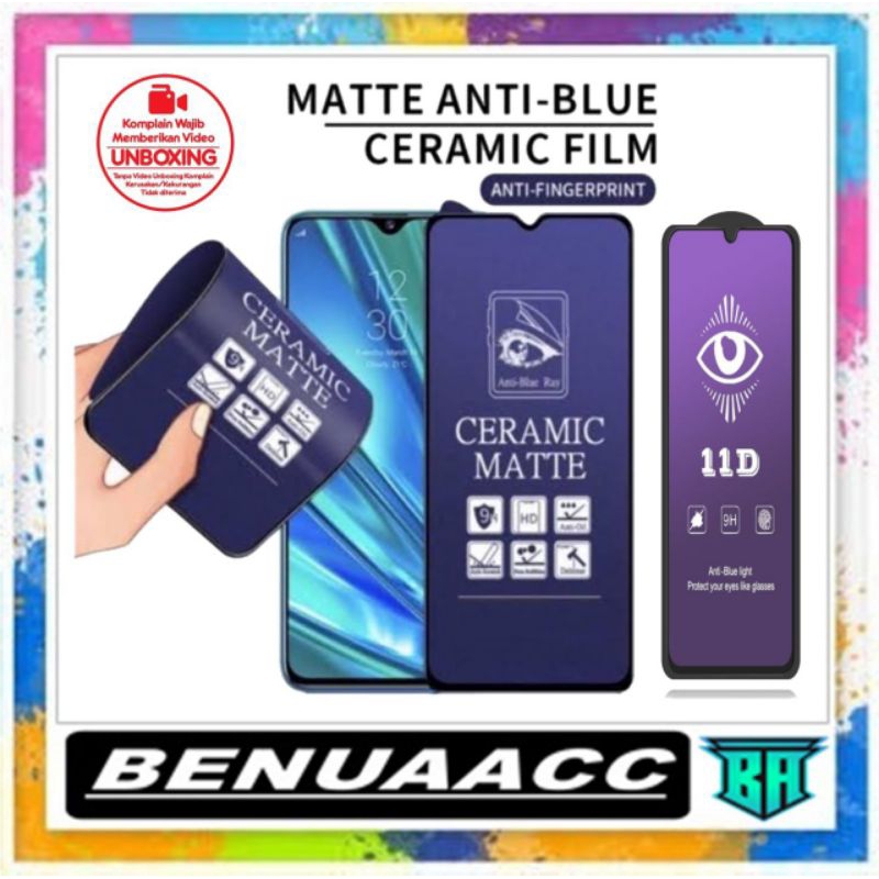 (ba) TG BLUE / TEMPERGLASS ANTI BLUE META CRAMIC FILM OPPO A15/A16/A3S/A5S