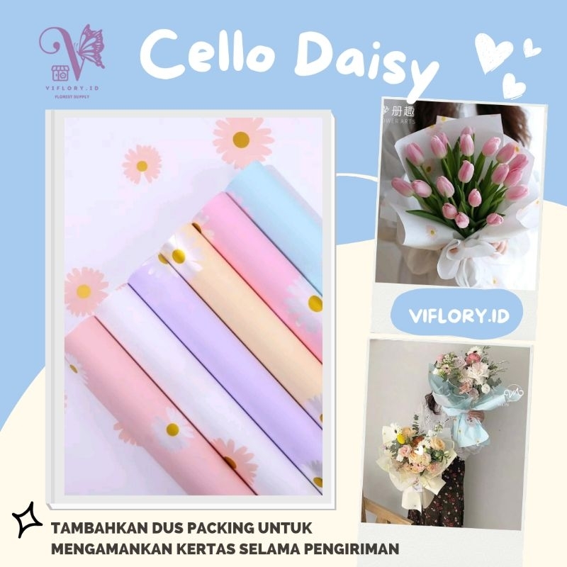

KERTAS BUKET BICOLOR DAISY ( Bicolor white )