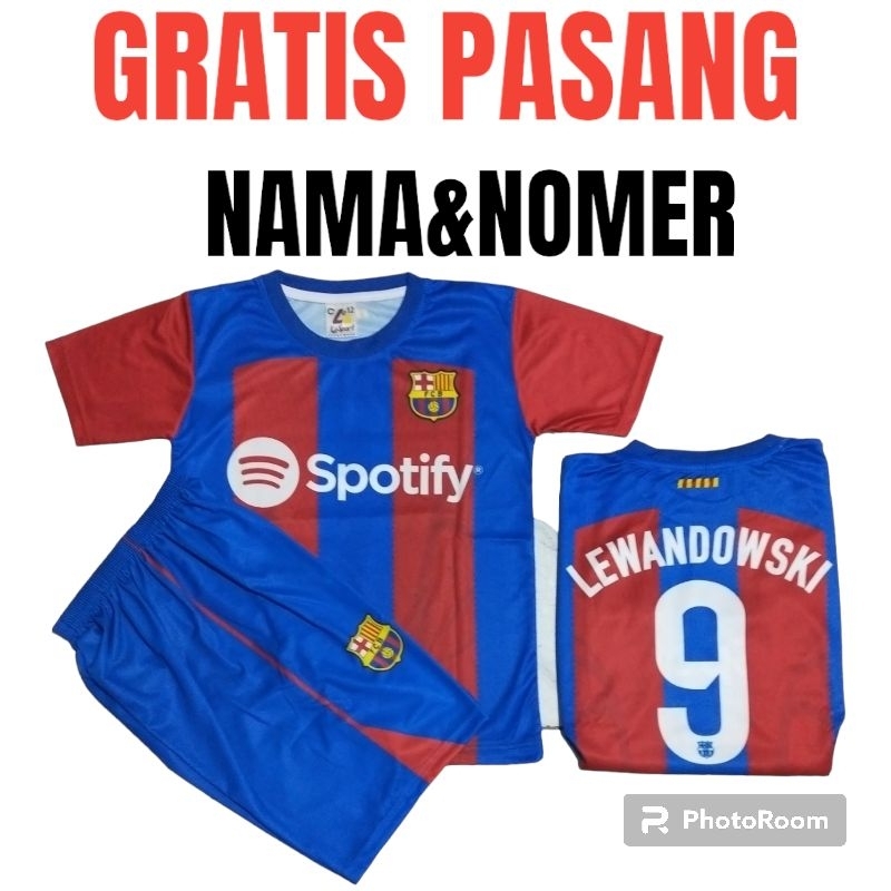 setelan Jersey BARCA HOME/SETELAN BAJU BOLA PIALA DUNIA/