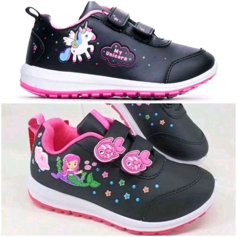 SEPATU ANDO ANAK WANITA/ ELINA VELCRO  / CUTE BUNNY / LILY MERMAID / MINICORN / FEBE / LILY FLOWER